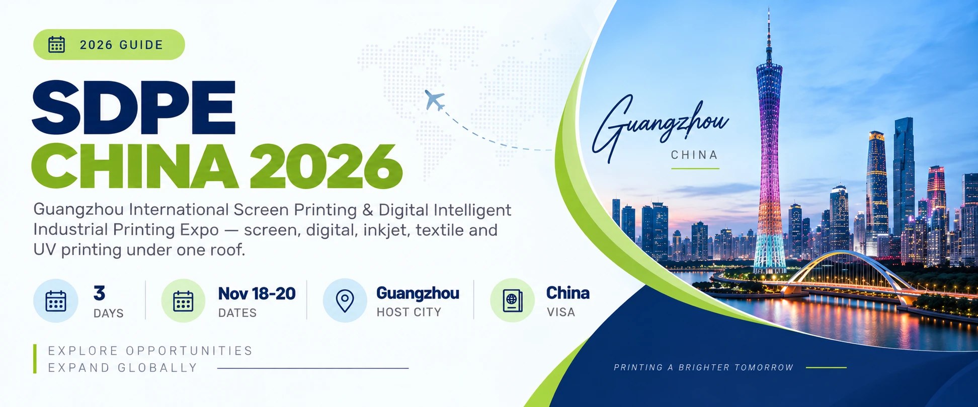 SDPE CHINA 2026 &mdash; Guangzhou International Screen Printing & Digital Intelligent Industrial Printing Expo, 18-20 November 2026